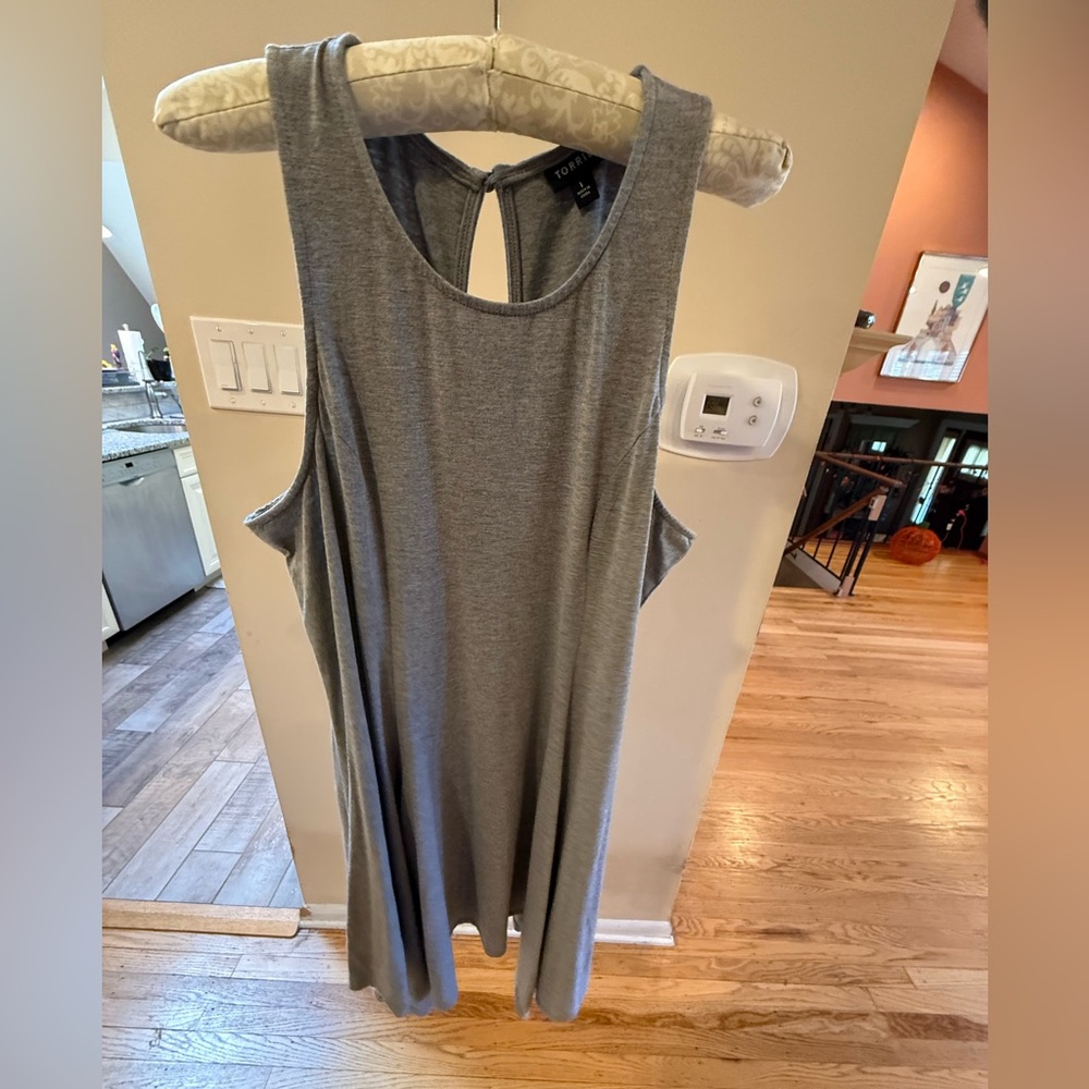 Torrid Gray Sleeveless Midi Dress- 1X